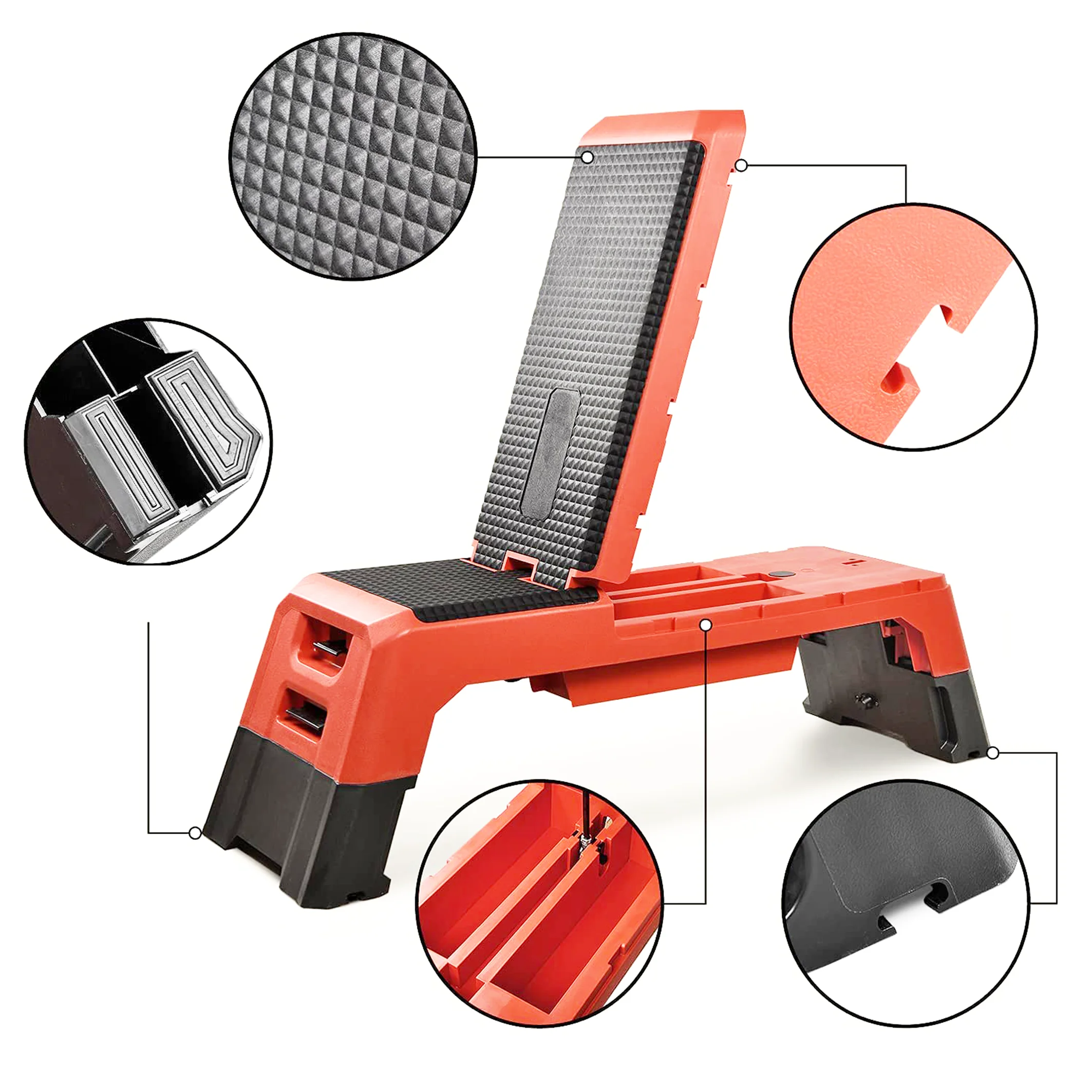 Sports Equipment New Design Fitness Adjustable Balance Exercise Aerobic Step Platform Customized Box Training Logo