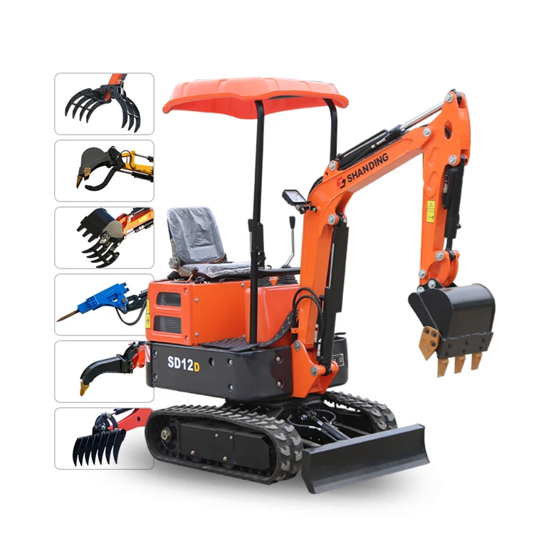 Chinese Digger Mini Excavator 1 Ton Earth-moving Machinery Mini Digger Hydraulic Crawler Mini Excavators Price