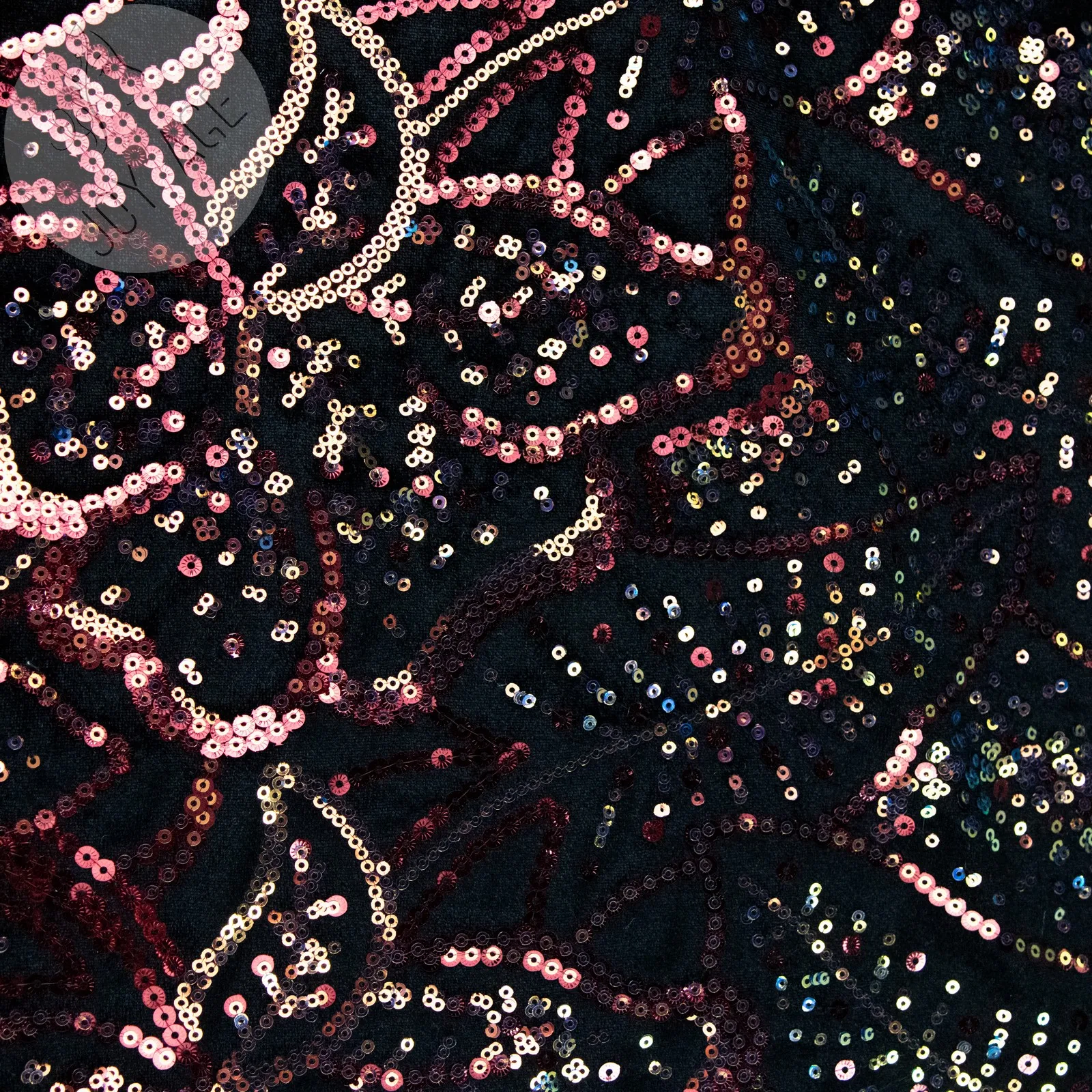 Оптовая продажа, роскошный Рождественский фон из Анкары, черная Тяжелая бархатная ткань с вышивкой, ткань с блестками для продажи