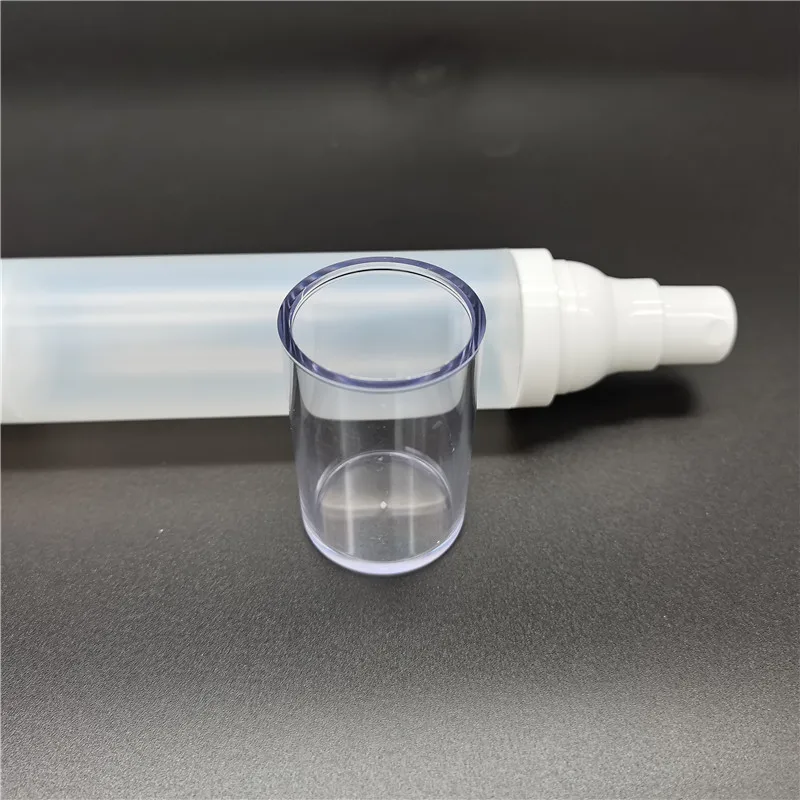
SHENNAI Alibaba China Supplier White Acrylic Plastic Comestic Bottles Airless Pump Sprayer With Dispenser 