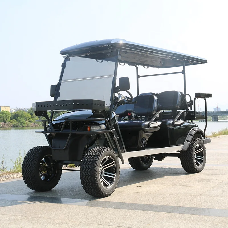 Electric 6 Passenger Hunting Golf Cart with Rain Cover