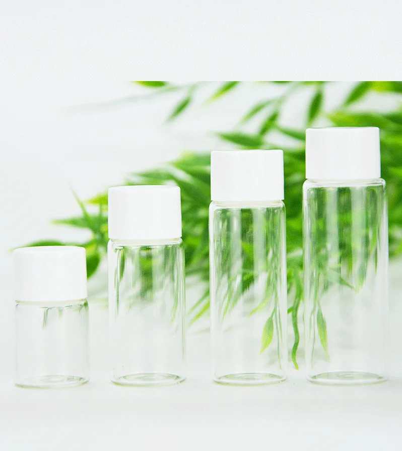 New Type Of Lid Thickened Lead-free Glass Small Medicine Grade Bottle Transparent Glass Sealed Jar Medical Capsule Bottle Jar