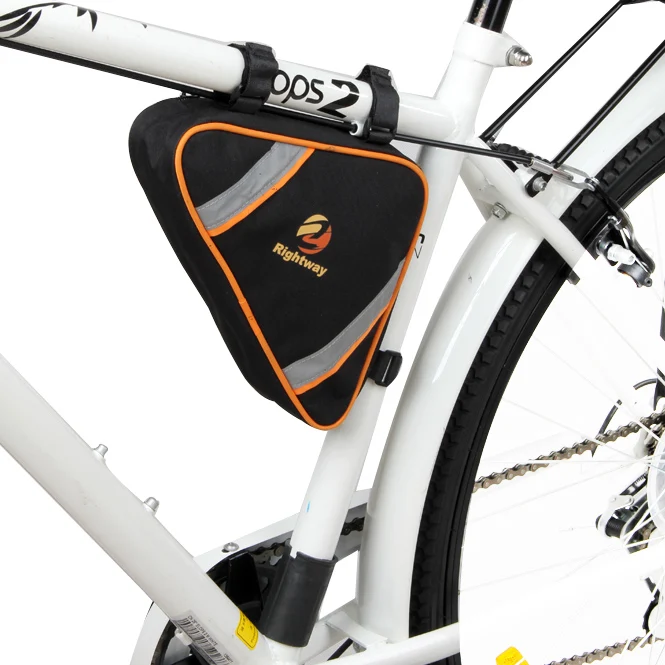 Новый дизайн 2021, Полиэстеровая водонепроницаемая черная сумка для велосипедной рамы, велосипедные сумки