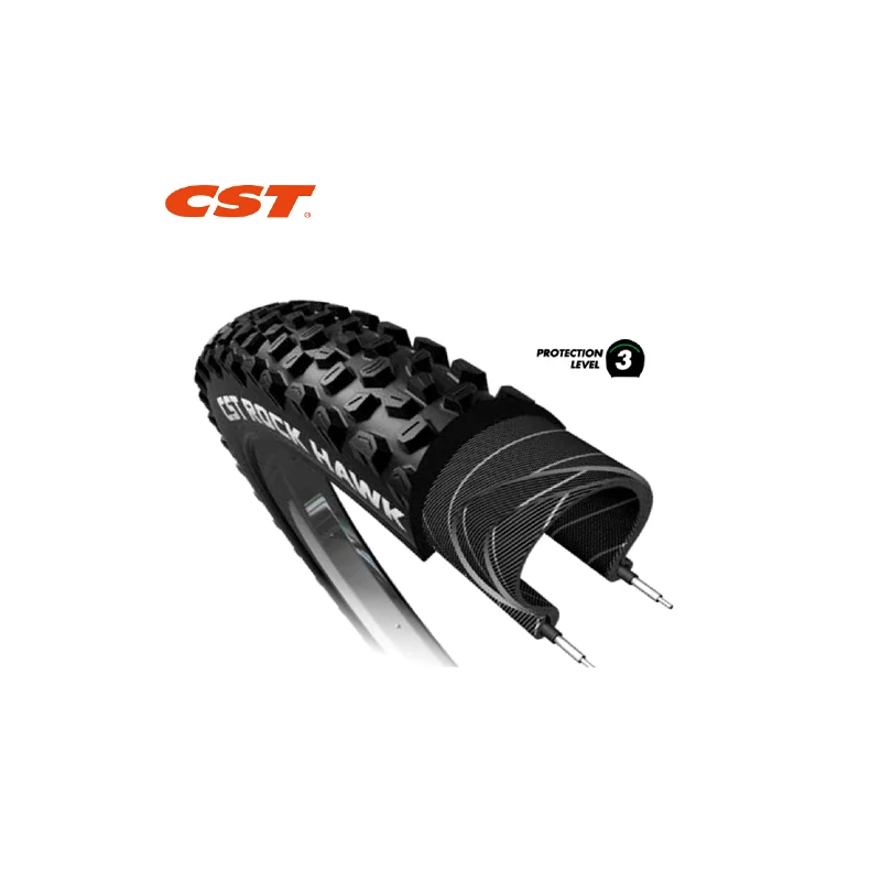 CST Tubeless Low Energy Consumption Strong Grip Mountain 530Mmx780Mm Rock Hawk Less Flats Bike Bicycle Tire