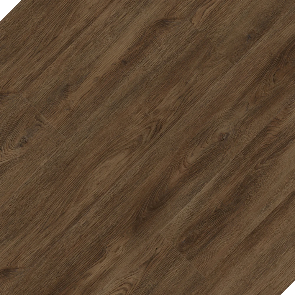 Dark brown Piso Spc 4mm Suelo De Vinilo Lvt Spc Spc Flooring Click With Foam