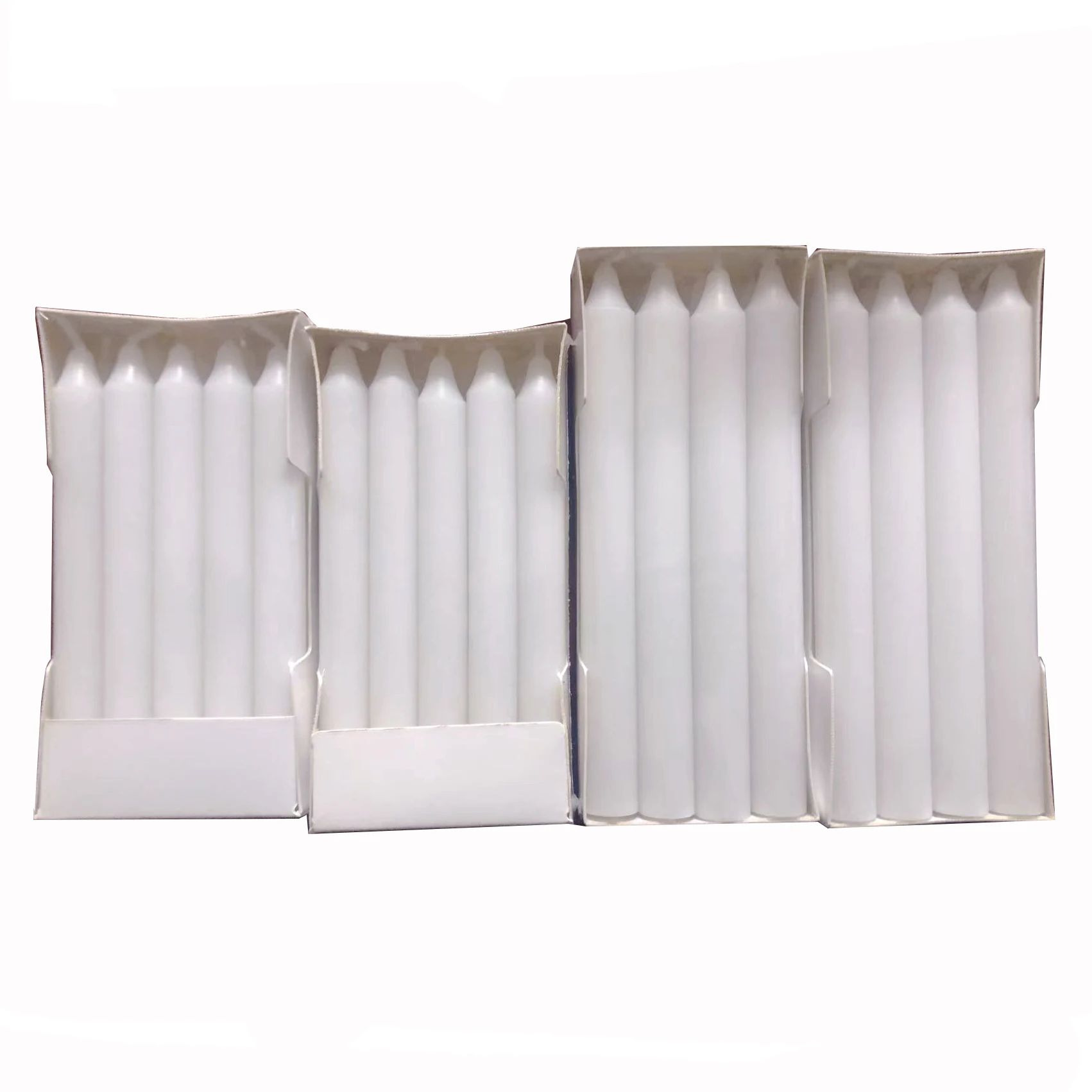 candle factory wholesale cheap wax white bright stick candle with 70% paraffin and 30% palm wax