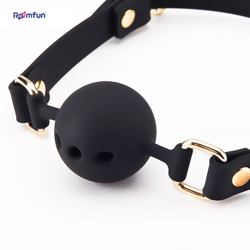 Roomfun Hot Sale Bdsm Bondage Toys Full Soft Ball Mouth Gag With Adjustable Belt