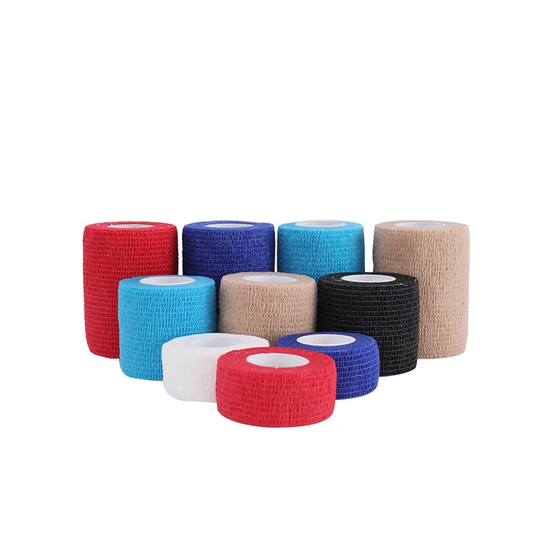 Medical factory Colored Self-Adhesive Non-Woven Cohesive Bandage Adhesive Vet Wrap cohesive elastic bandage