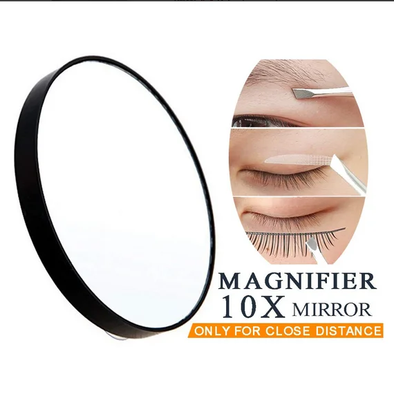 10X Magnifying Makeup Mirror  with 2 Suction Cups to remove blackhead or shave