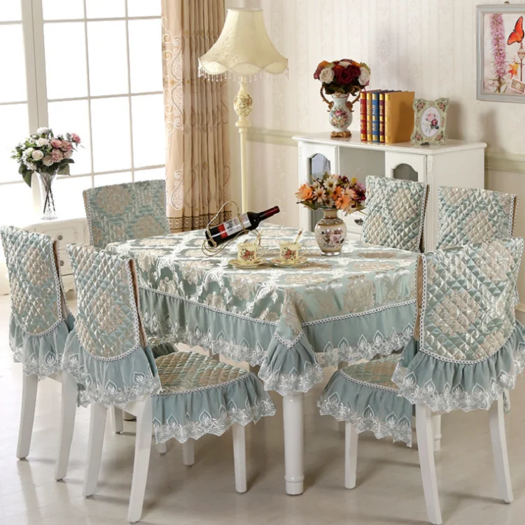 Topfinel Custom Size Luxury Home Decor Tablecloth Floral Jacquard Table Cloth