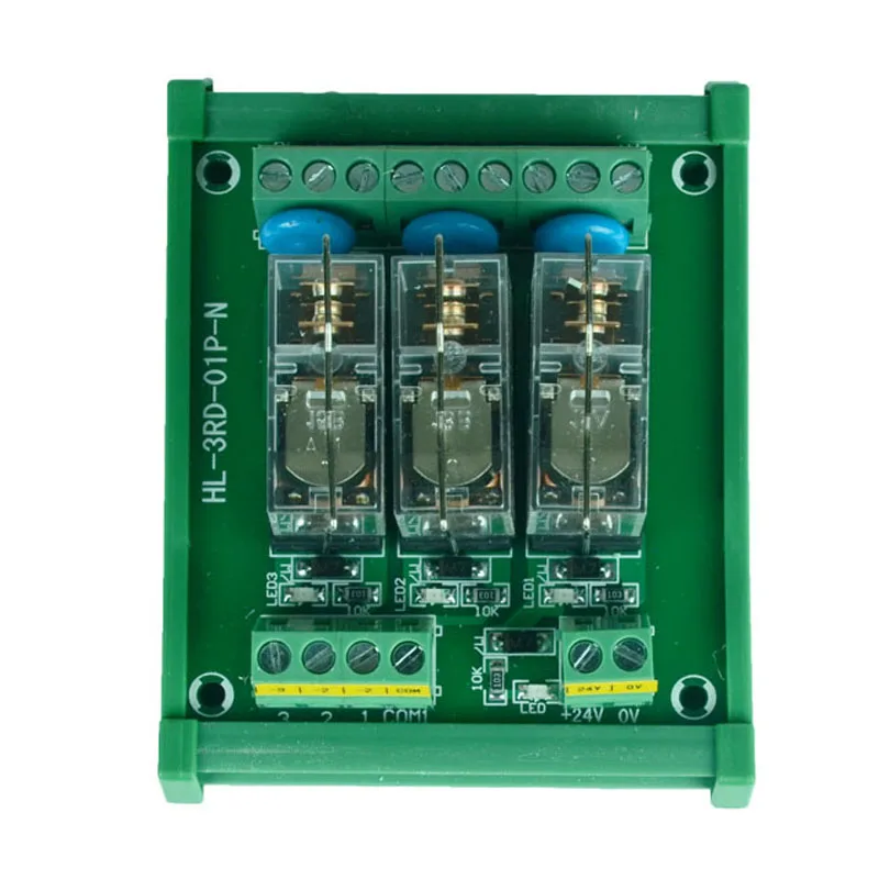 3 channels 16A Relay Module driver board output amplifier board PLC board  relay G2R-1-E Input 24V NPN