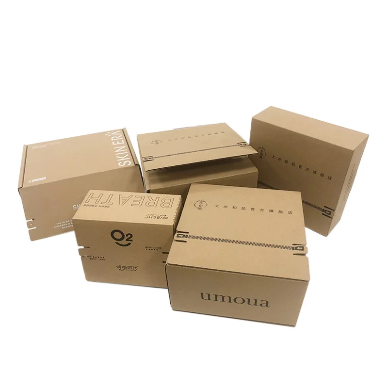 Ecommerce Custom Paper Self-adhesive Tear-off Strip Small Zipper Shipping Kraft Mailing Mailer Box Amazon Branded Tear Strip Box