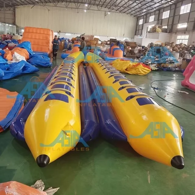 Wholesale Price 12 Person Inflatable Banana Boat Towable Water Ski Tube For Outdoor Water Entertainment