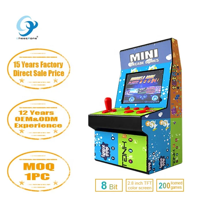 2022 The Latest Hot Sellers CT882B 8 Bit 2.8 Inch Screen Retro Mini Bartop Classic Arcade for Children