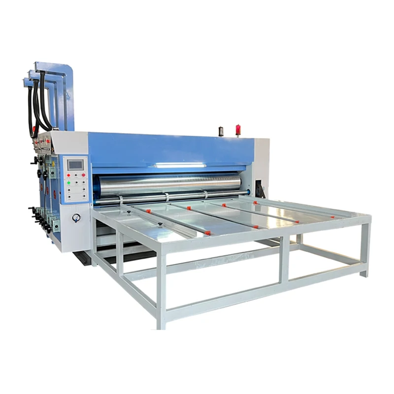 semi automatic carton double color printing paper box making machine