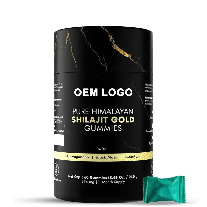 private label All in 1 Supplement Shilajit Fulvic Minerals Ashwagandha Boron Fulvic Acid Gummies For Men