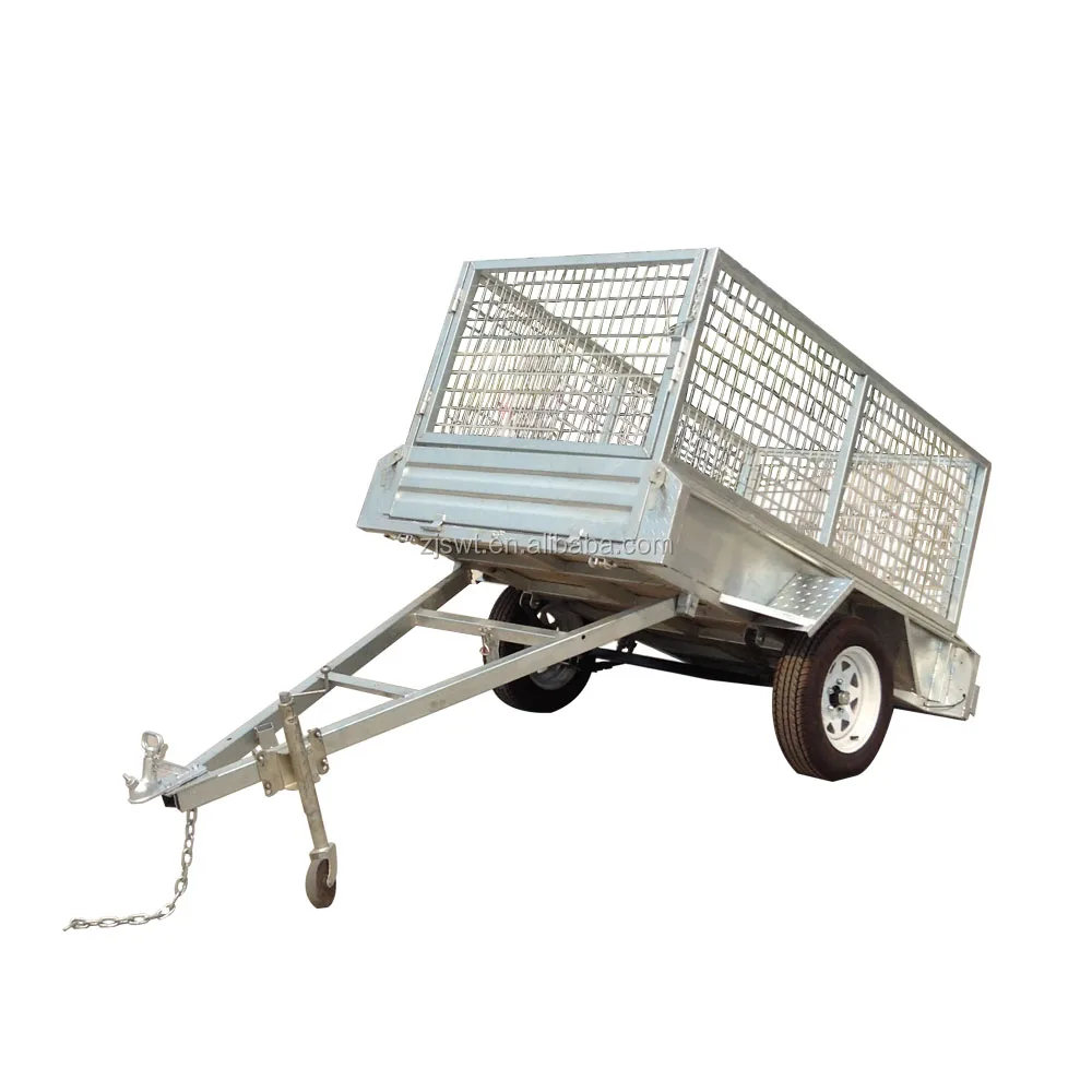 7x4 Hot Dipped Galvanized Box Tip Trailer with Heavy Duty LED Lights