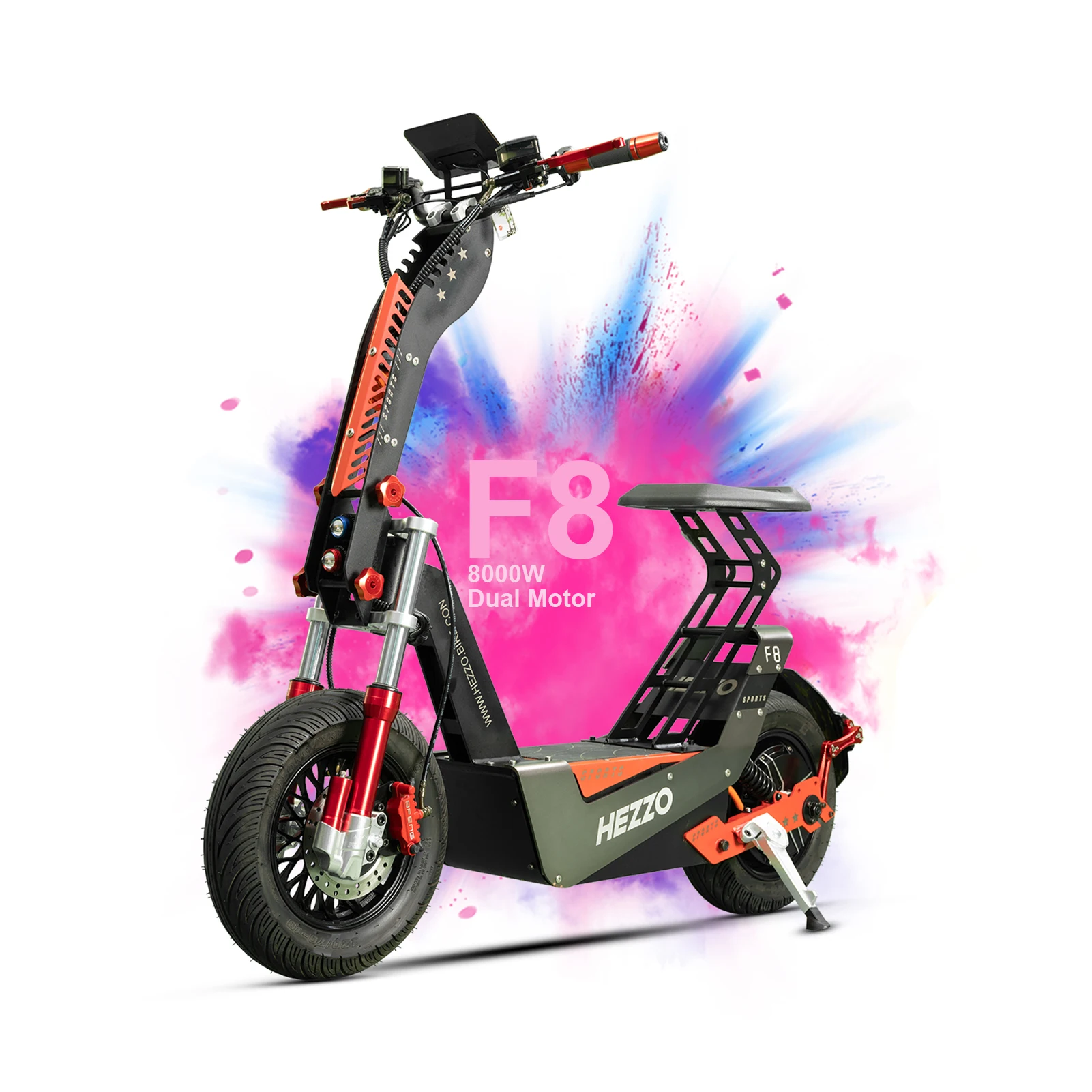 Электрический скутер 2024 HEZZO F8 8000 Вт 72 В