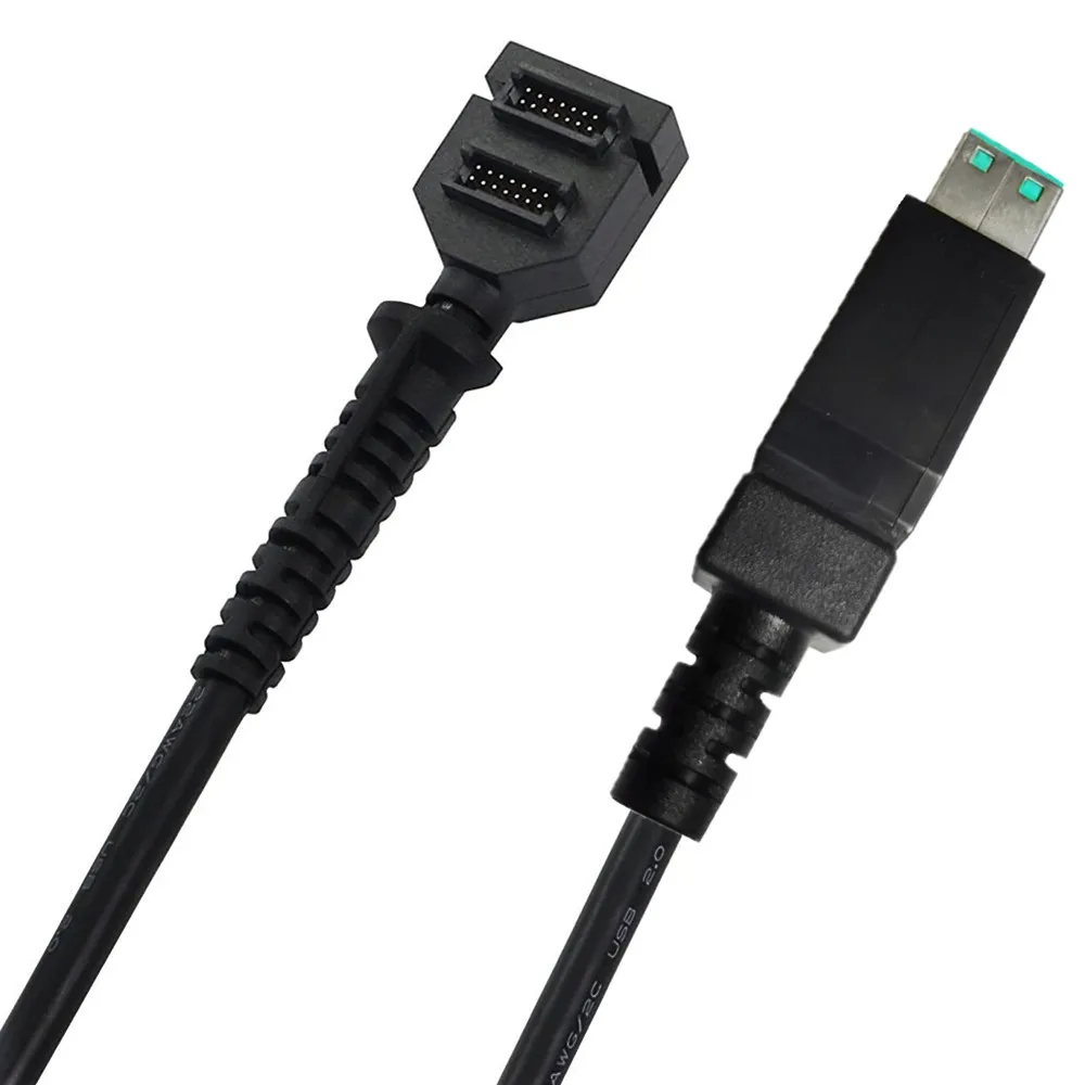 Factory 12V powered usb 8P for Verifone VX820 dual 14pin IDC  2m