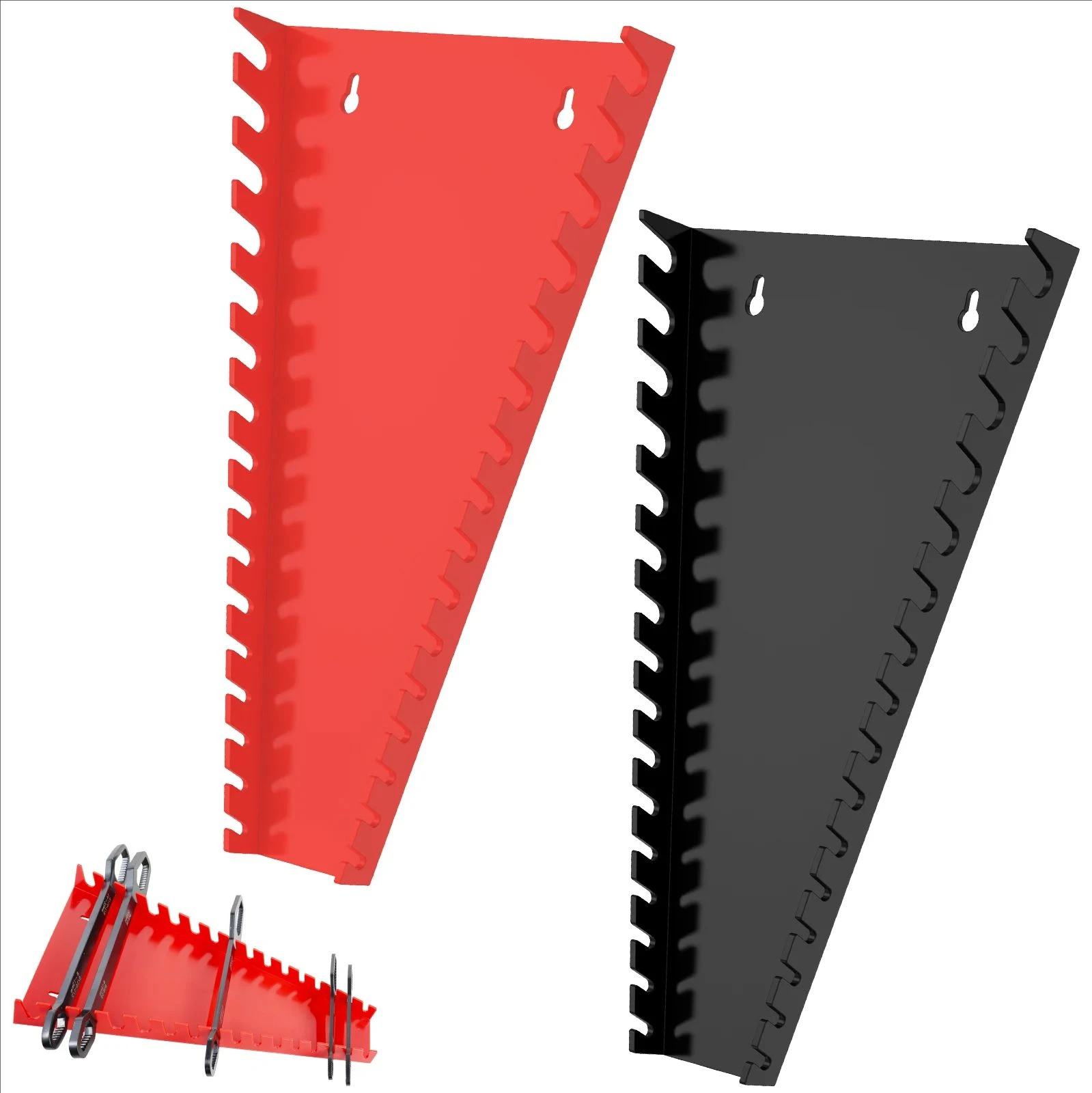 2Pcs Magnetic Wrench Organizer, Wrench Storage Rack Plastic Spanner Tools Holders, Wrench Holder Wrenches Keeper for Sale