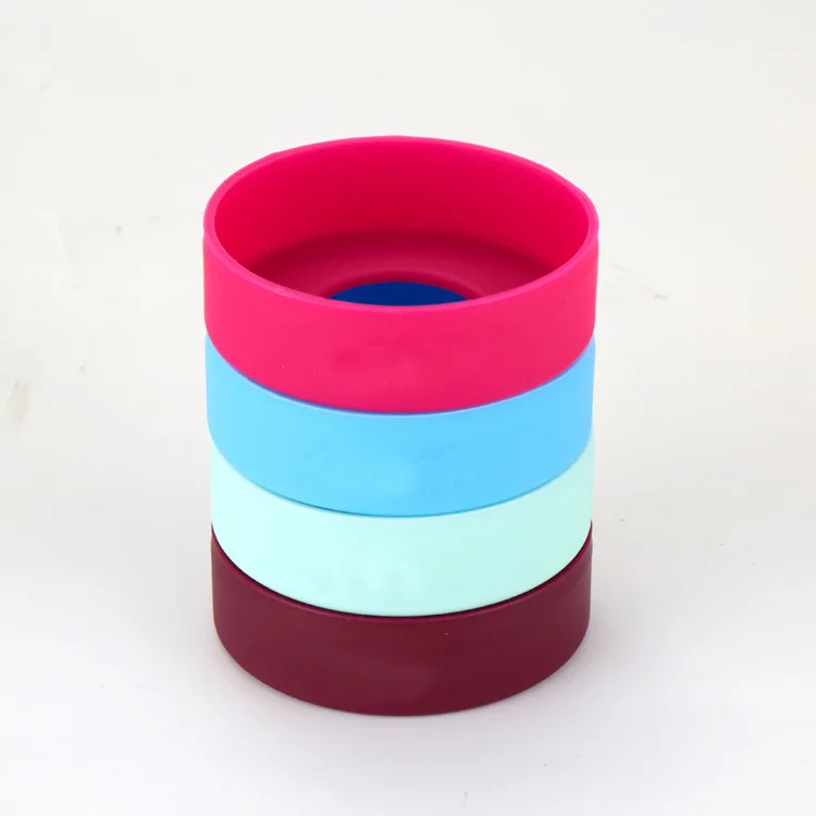 Custom Silicone Water Bottle Boot Wide Mouth Soft Bottle Silicone Sleeve Cover Water Bottle Flex Boots