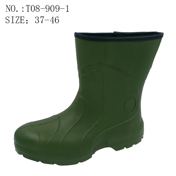 Luxury Brand Designer Croc Rain Rubber Boots Black Mid-Calf Height Anti-Slippery Features for Men and Women