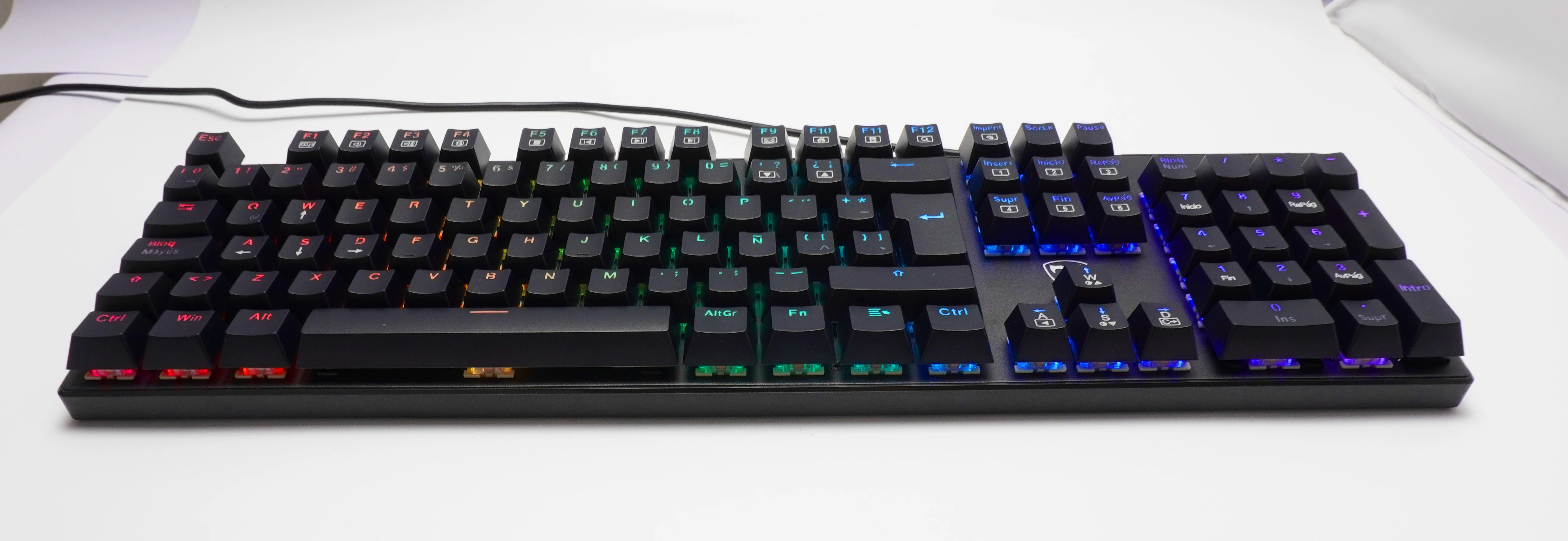 Mechanical keyboard 104 keys RGB backlit USB wired luminous gaming keyboard for PC laptop gamers