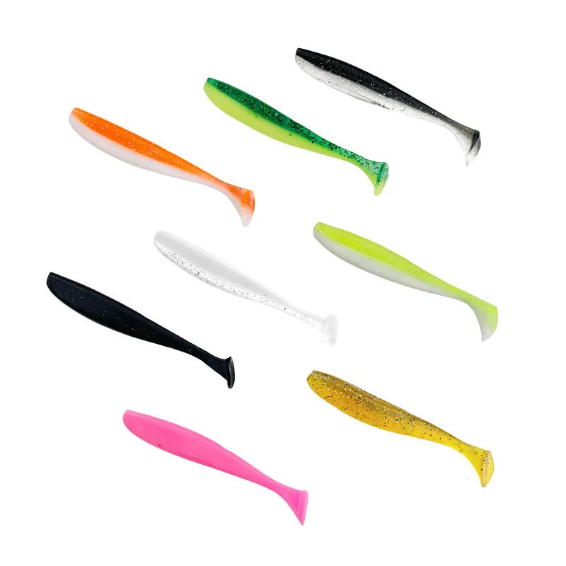 New Arrival 1.1g PVC Soft Fishing T Tail Soft Plastic squid lures
