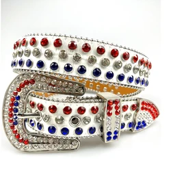 Fashion New design bb diamond belt simon red men leather belt rhinestone belt women