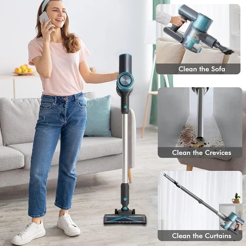 2024 Good Quality Cordless Vacuum Cleaner Stick Vacuum with Brushless Motor Anti-Tangle Vacuum Cleaner For Carpet Hard Floor
