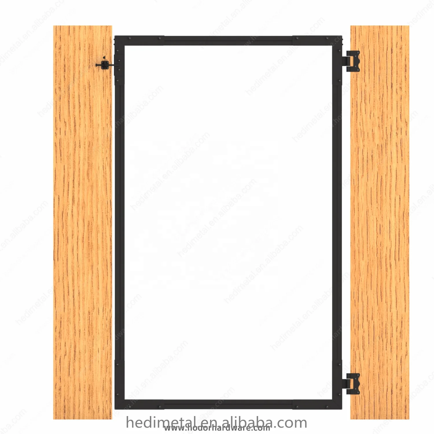 HODOR GF01 Pro 6 забор ворота DIY рама для улицы с черной оцинкованной сталью