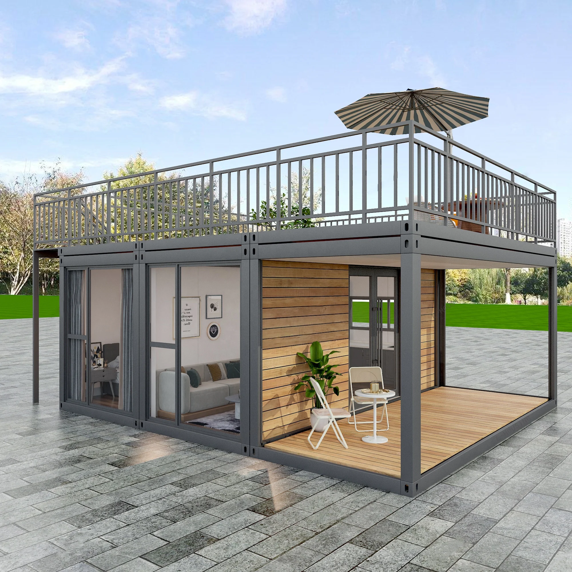 Китайские модульные недорогие крошечные сборные дома 2 спальни сталь 40 футов разборная плоская упаковка 20 iso CE рамка контейнера для