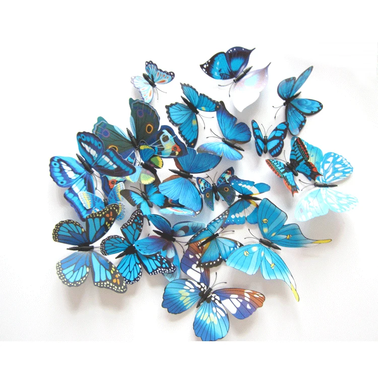 12 pcs Butterfly Wall Decals  3D Butterflies Decor for Wall Removable Mural Stickers Home Decoration Kids Room Bedroom Decor