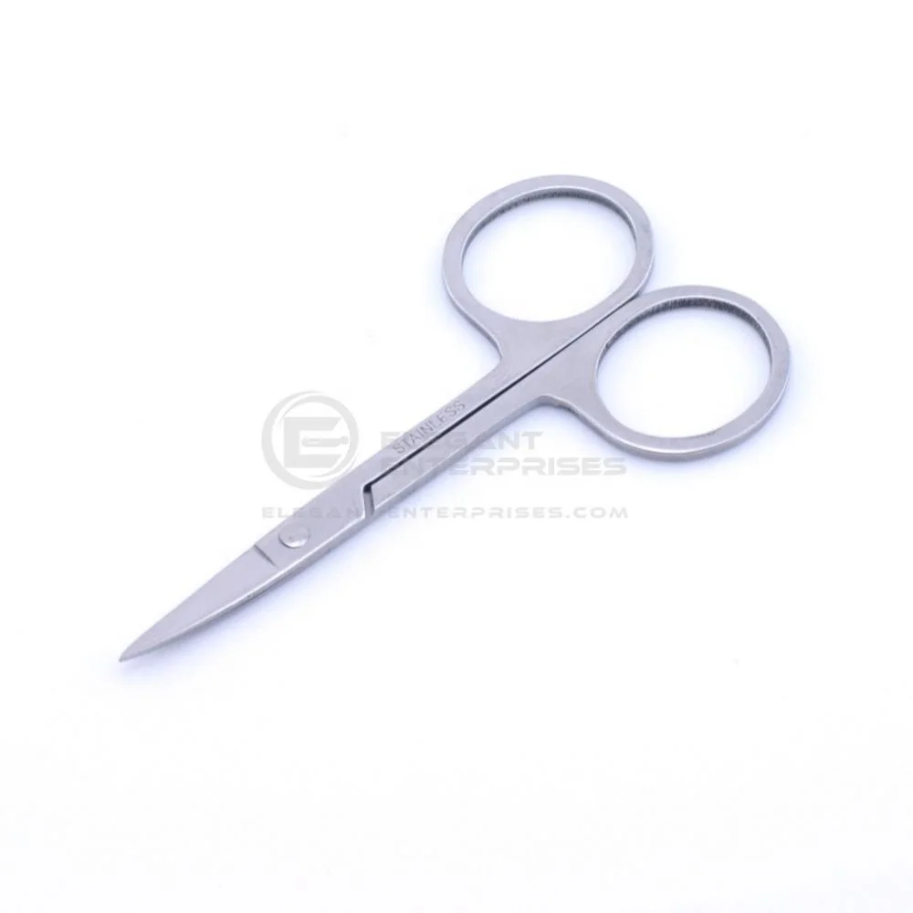 Лидер продаж, маленькие однотонные ножницы для ногтей, серебряный лак из нержавеющей стали с индивидуальным логотипом, объемные ножницы для красоты