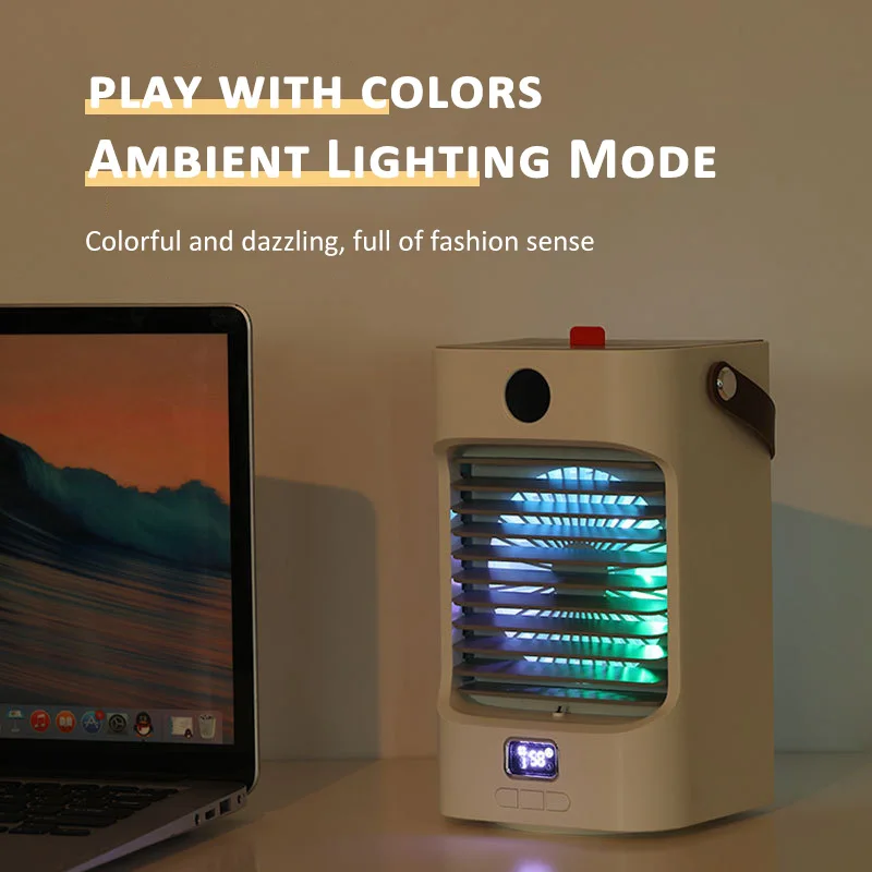 2022 Portable Air conditioner Mini USB Convenient Desktop Cooler Fan Negative Ions Humidifier Air Cooling Fan