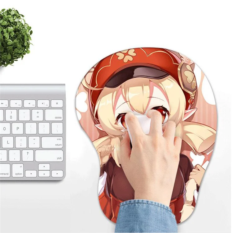 Custom Beauty Chest Computer 3D Cartoon Mousepad Silicone Wrist Rest Mouse Pad