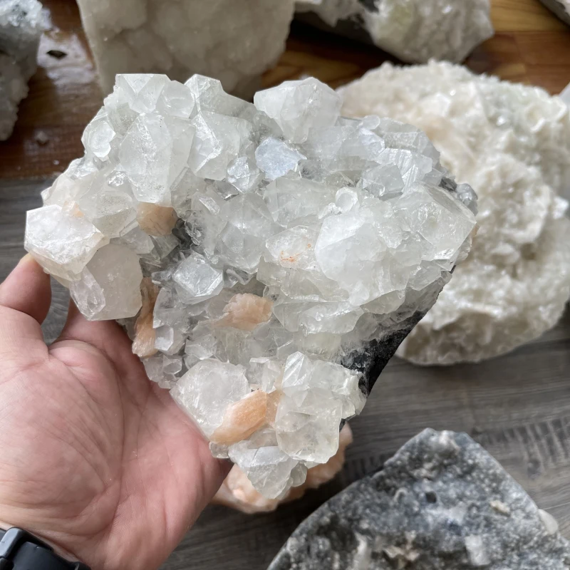 Factory directly sell natural quartz fisheye stone crystal Apophyllite cluster Specimen for collection
