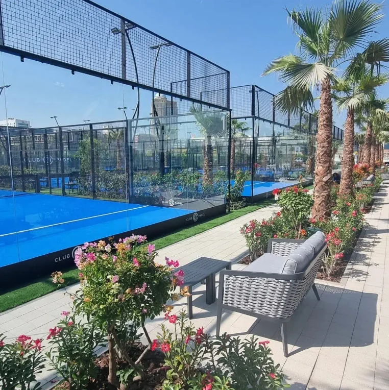 Wanhe 2023, оптовая продажа, высокое качество, закаленное стекло, весло, панорамный падель, теннисный корт