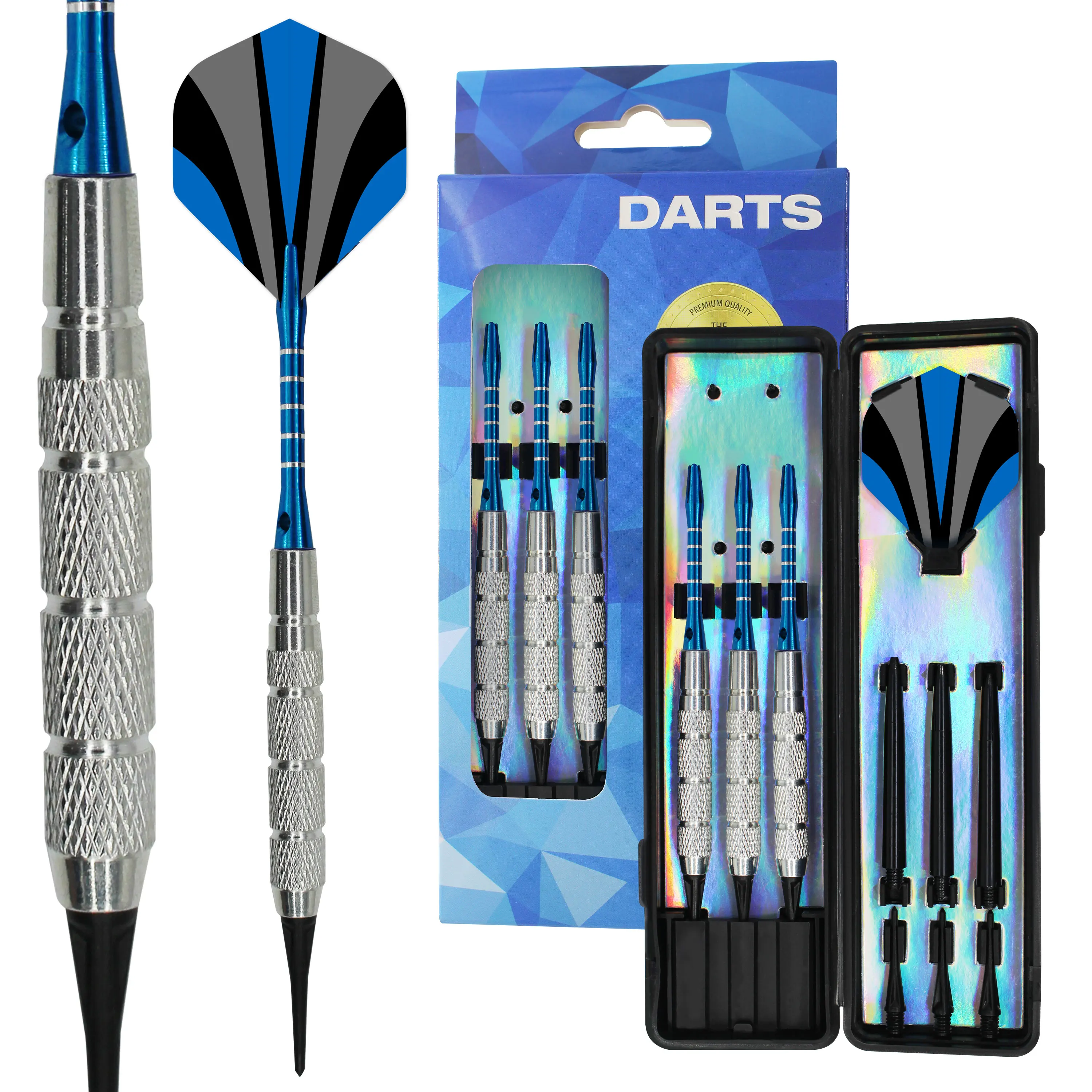 Amazon Selling products 19g Professional Steel Tip Soft Tip darts Brass Dart with case dart