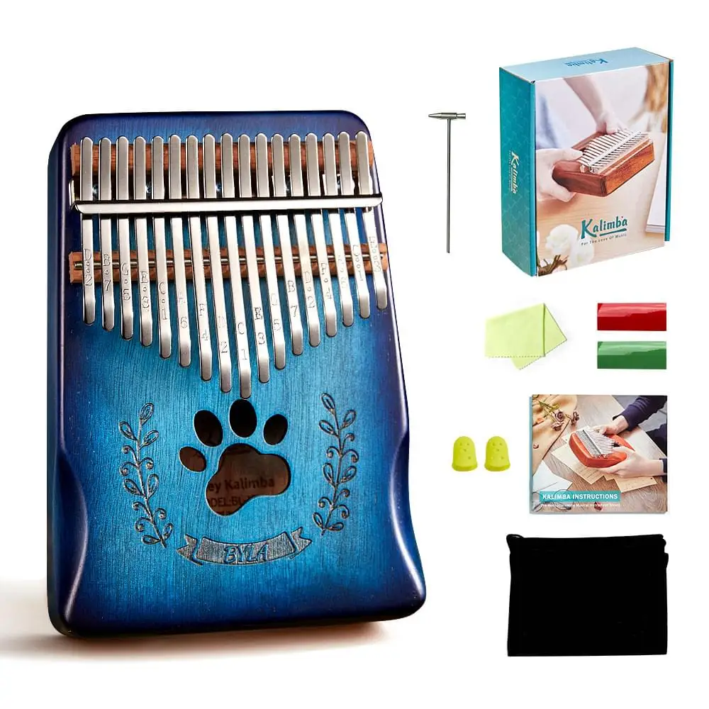 byla  exclusive model chromatic kalimba OEM  piano gradient colorful 17 keys climbas