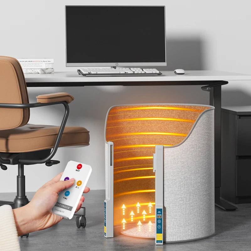 Remote Control Office Foldable Electric Foot Warmer Portable Panel Infrared Heaters  For Winter Home Personal Under Table warmer