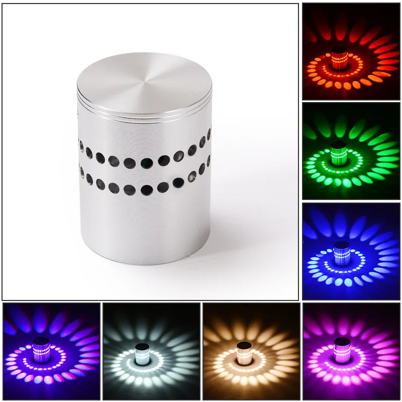  Современный RGB-светильник для крыльца светодиодный настенный светильник KTV украшение караоке бара гостиной внутреннее декоративное освещение с спиральными