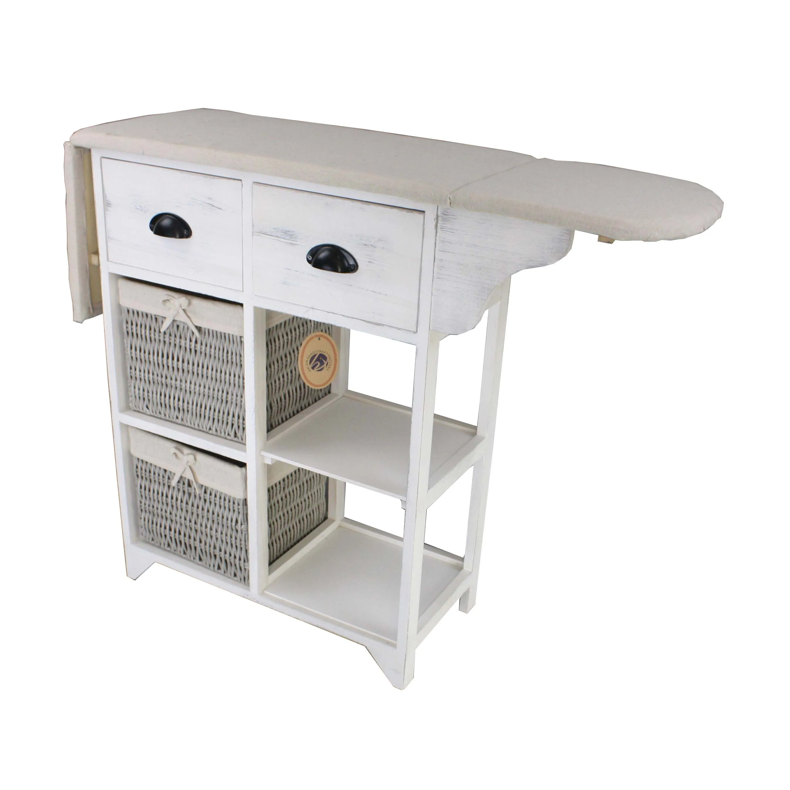 new product wood furniture living room wooden folding ironing board with storage drawers