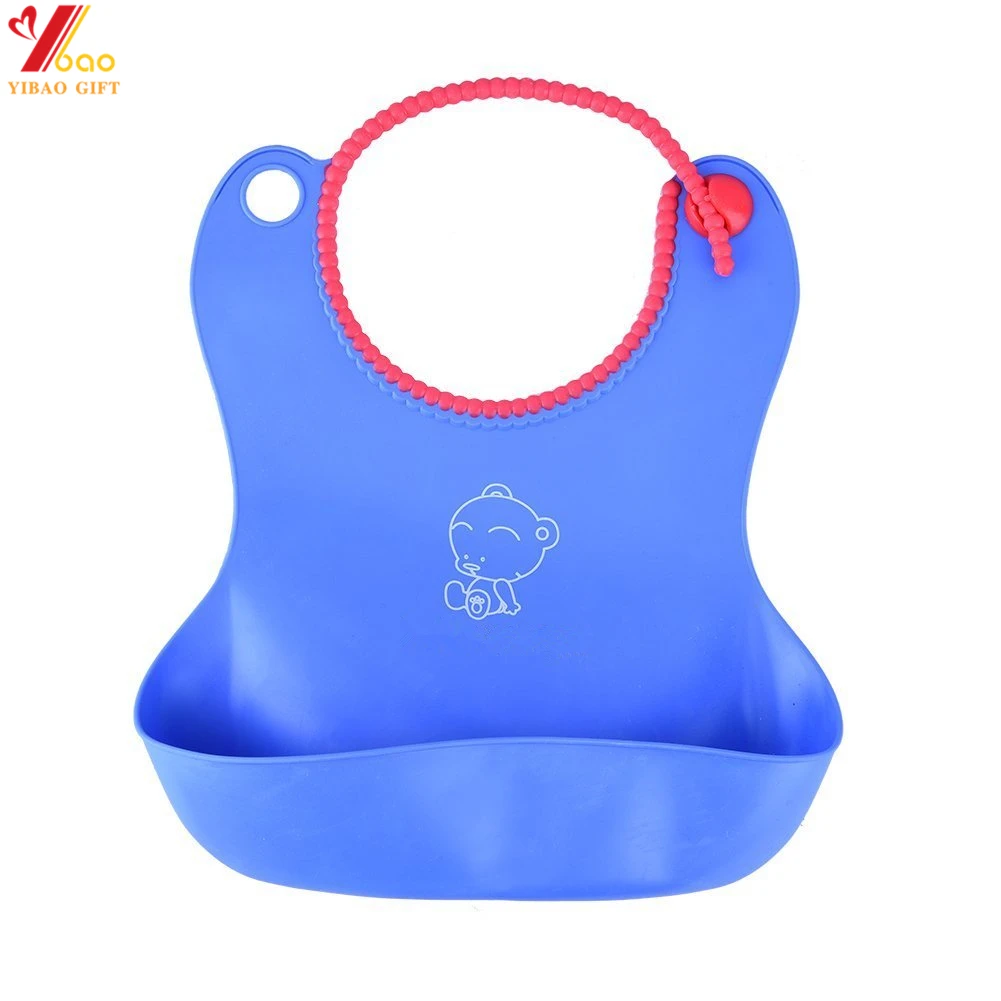 Wholesale Custom Animal Printed Waterproof Silicone Baby Bid Kids Silicone Bib Baby For Baby