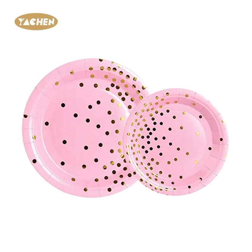 Одноразовые бумажные тарелки из синей и серебряной фольги для дня рождения оптом