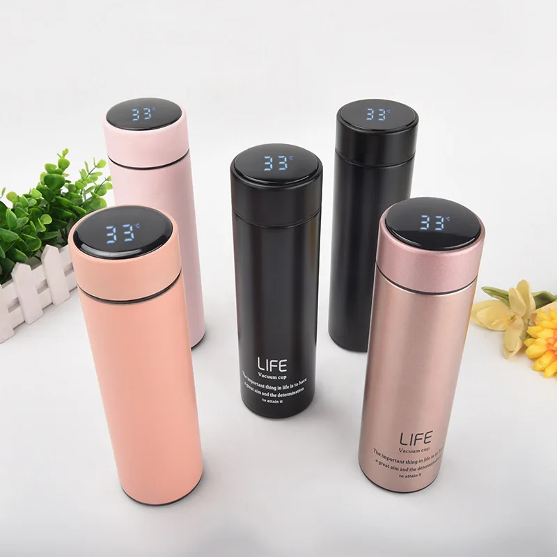 2024 Custom water bottle termos digitales smart cup termo inteligente termos de agua gym vasos de acero inoxidable aqua flask