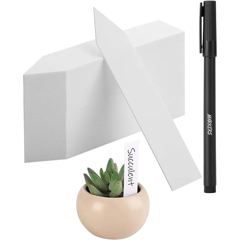 White Color Outdoor Garden Labels Waterproof Plastic Plant Labels Plant Name Tags Planting Sticks for Seeds