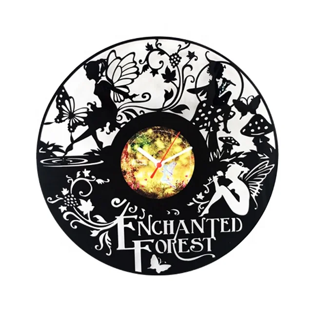 black acrylic vinyl clock