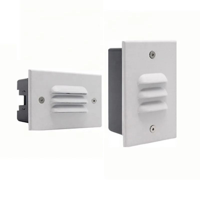 Outdoor 12V Foot Lamp Brass Recessed LED Step Lights Stair Wall Lights