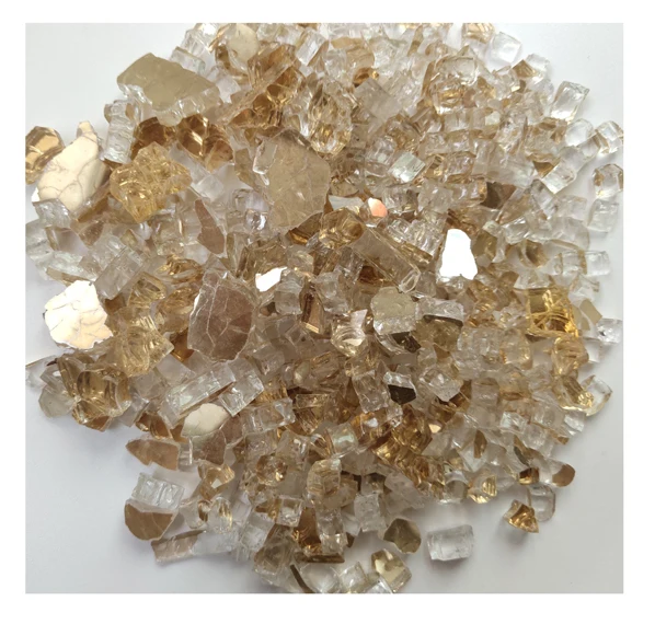 golden fire pit glass